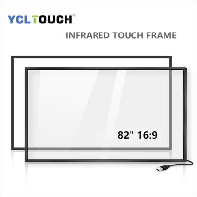 YCLTOUCH إطار شاشة تعمل باللمس بالأشعة تحت الحمراء مقاس 82 بوصة مع 20 نقطة لمس